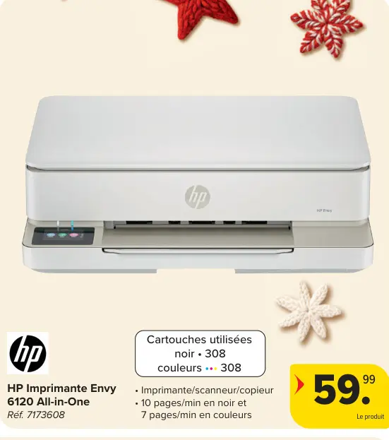 Offre: HP Imprimante Envy 6120 All-in-One