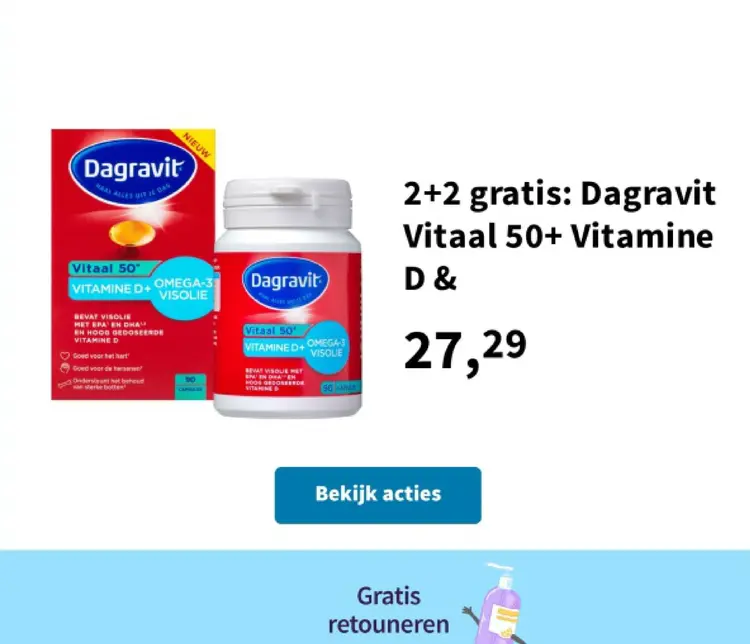 Aanbieding: Dagravit Vitaal 50+ Vitamine D &
