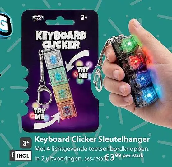 Aanbieding: Keyboard Clicker Sleutelhanger