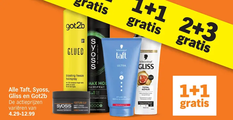 Aanbieding: Taft, Syoss, Gliss en Got2b