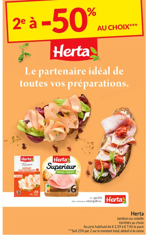 Offre: Jambon ou volaille
