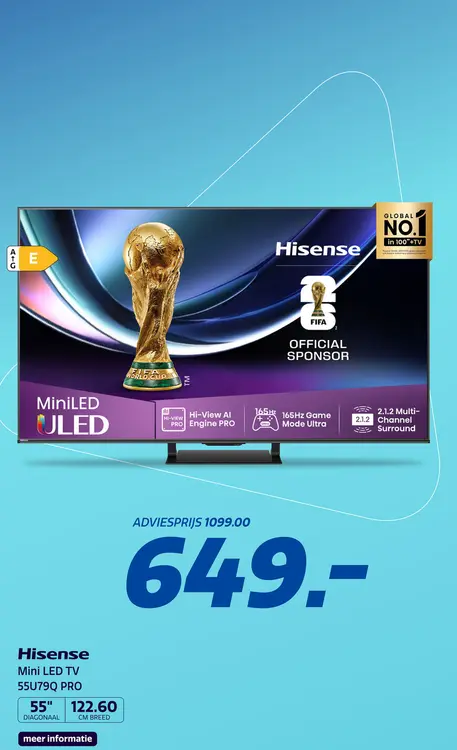 Aanbieding: Hisense 55U79Q PRO