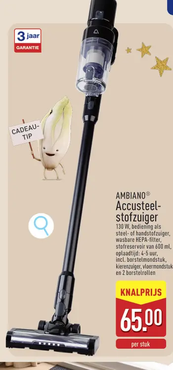 Promotie: Accusteel-stofzuiger