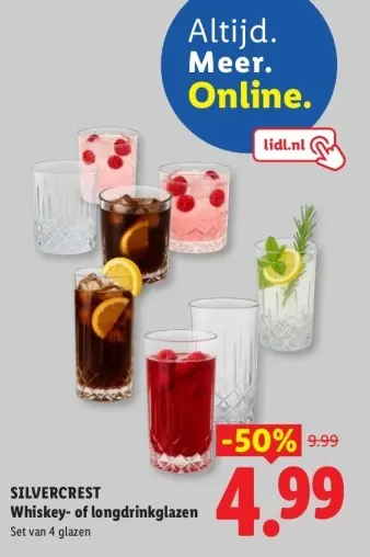Aanbieding: Whiskey- of longdrinkglazen