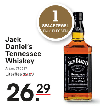 Aanbieding: Jack Daniel's Tennessee Whiskey