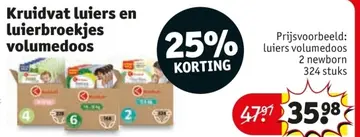Aanbieding: Kruidvat luiers en luierbroekjes volumedoos