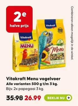 Aanbieding: Vitakraft Menu vogelvoer