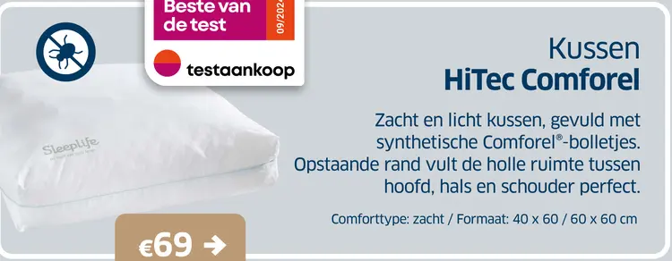 Promotie: Kussen HiTec Comforel