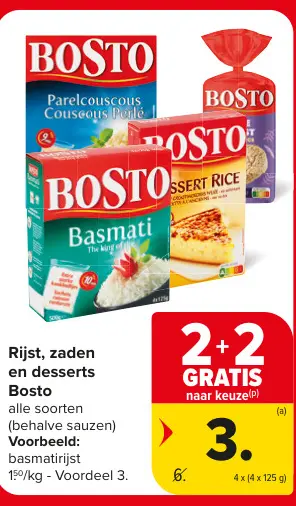 Promotie: Rijst, zaden en desserts