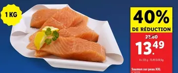 Offre: Saumon sur peau XXL