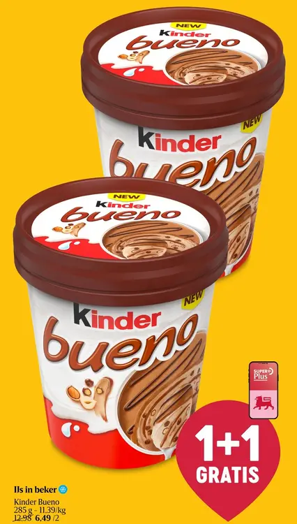 Promotie: IJs in beker Kinder Bueno