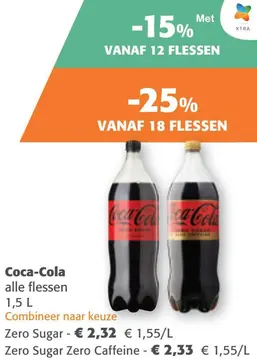 Aanbieding: Coca-Cola alle flessen