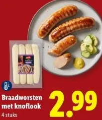 Aanbieding: Braadworsten met knoflook