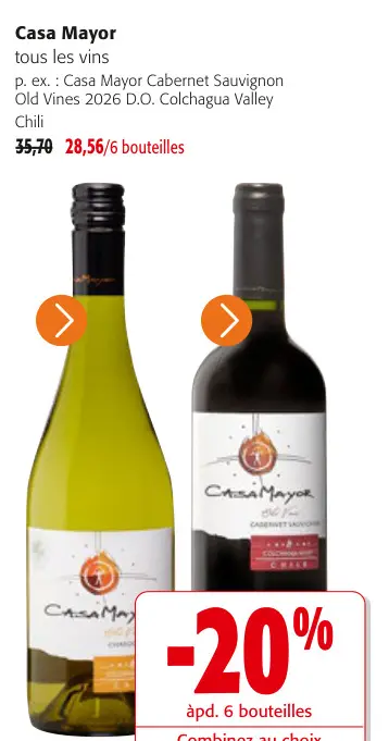 Offre: Casa Mayor tous les vins