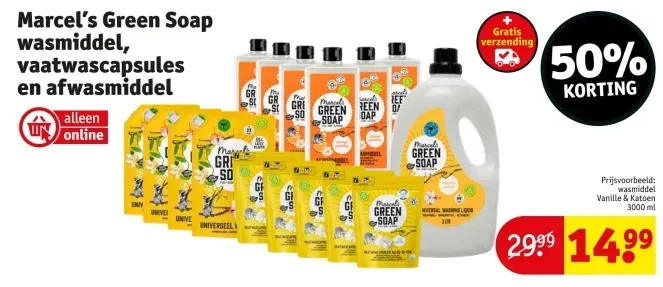 Promotie: Wasmiddel, vaatwascapsules en afwasmiddel