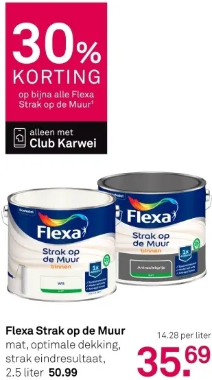 Aanbieding: Flexa Strak op de Muur