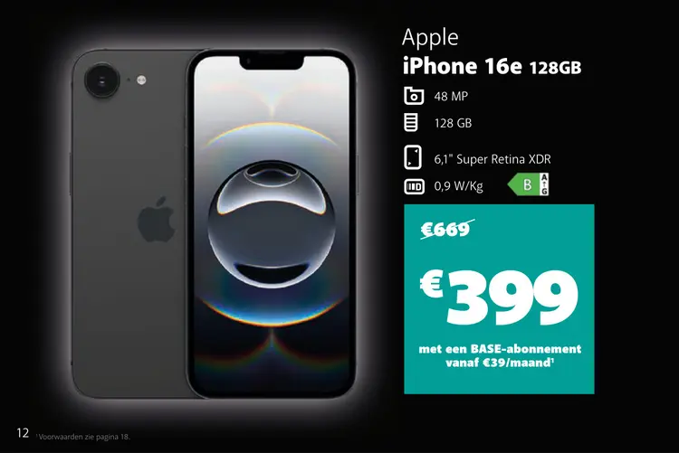 Promotie: iPhone 16e 128GB