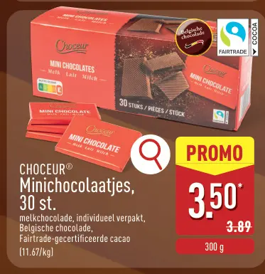 Promotie: Minichocolaatjes, 30 st.