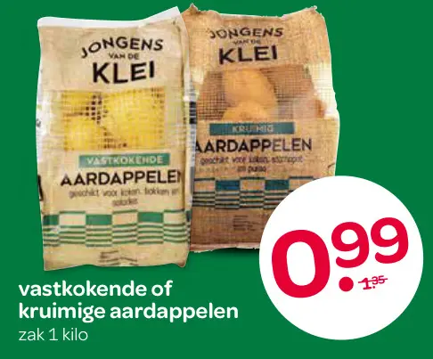 Aanbieding: Vastkokende of kruimige aardappelen