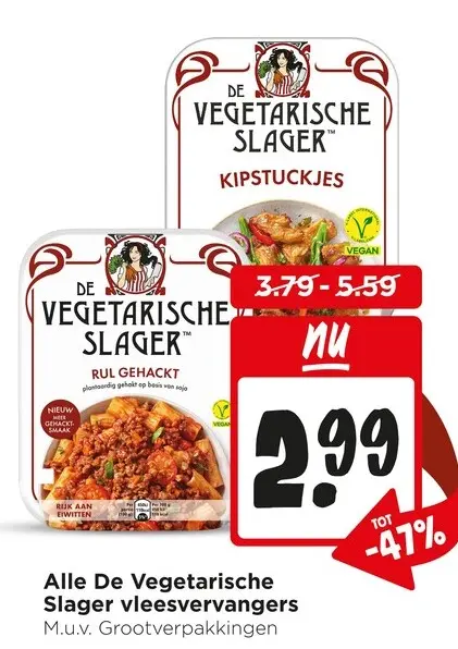 Aanbieding: De Vegetarische Slager vleesvervangers