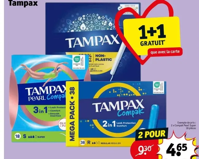 Offre: Tampax Pearl Compak / Compak