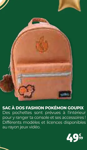 Offre: Sac à dos fashion POKÉMON goupix
