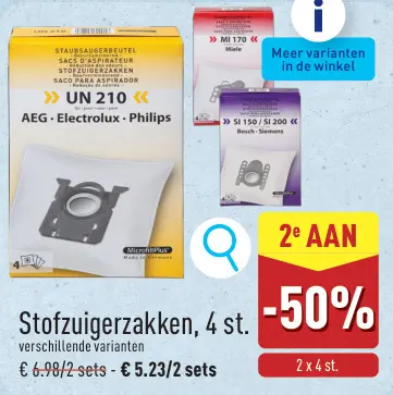 Promotie: Stofzuigerzakken