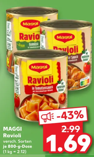 Aanbieding: Ravioli