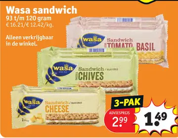 Aanbieding: Wasa sandwich