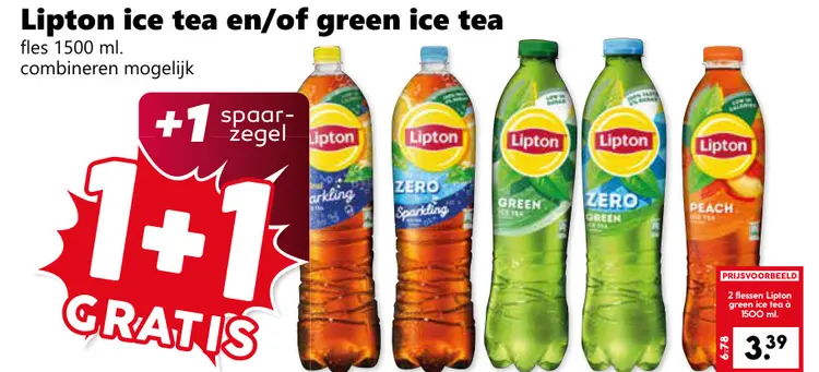 Aanbieding: Ice tea en/of green ice tea