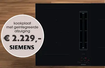Aanbieding: Kookplaat met geintegreerde afzuiging