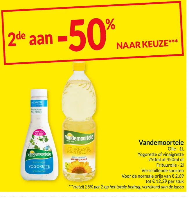 Promotie: Olie, Yogorette of vinaigrette, Frituurolie