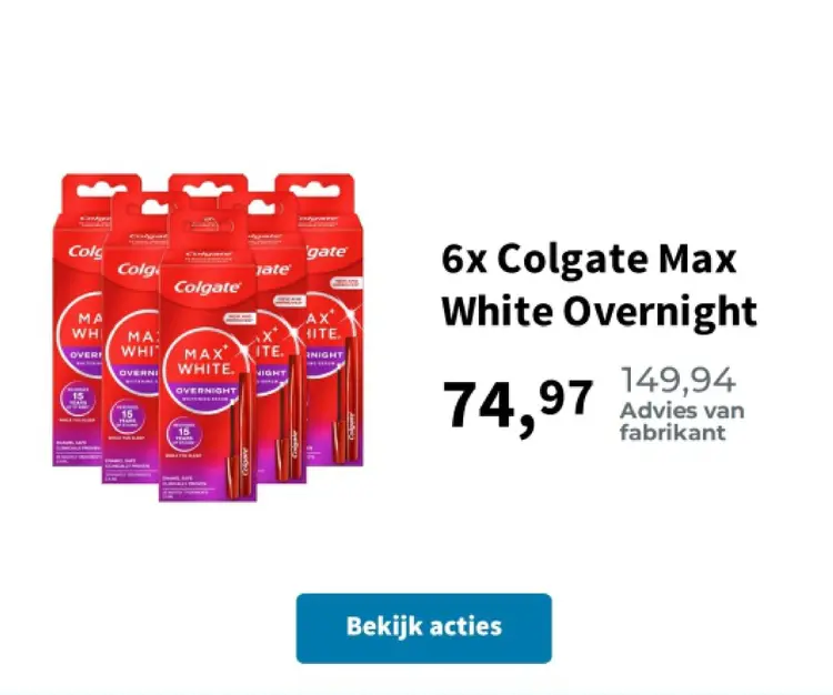 Promotie: Colgate Max White Overnight
