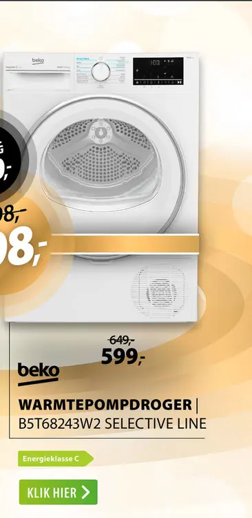 Aanbieding: Beko B5T68243W2 Selective Line