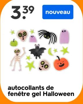 Offre: autocollants de fenêtre gel Halloween