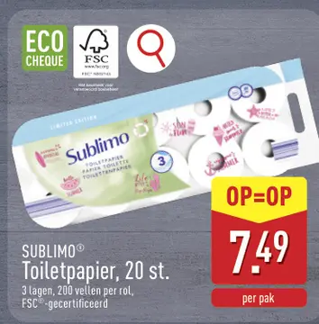 Aanbieding: Toiletpapier, 20 st.