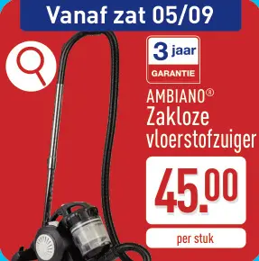 Promotie: Zakloze vloerstofzuiger