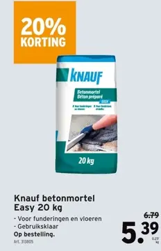 Aanbieding: Knauf betonmortel Easy