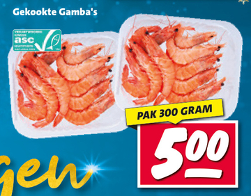 Aanbieding: Gekookte Gamba's