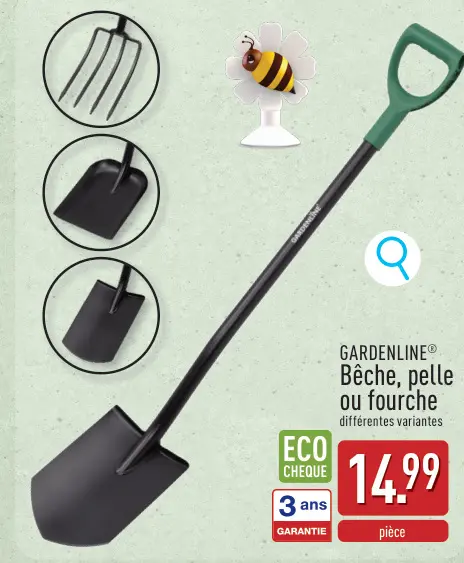 Offre: Bêche, pelle ou fourche