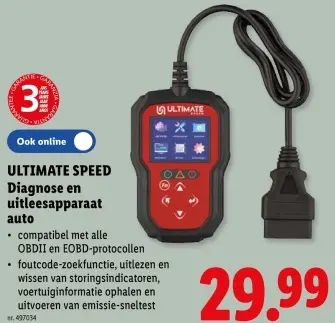 Promotie: Diagnose en uitleesapparaat auto