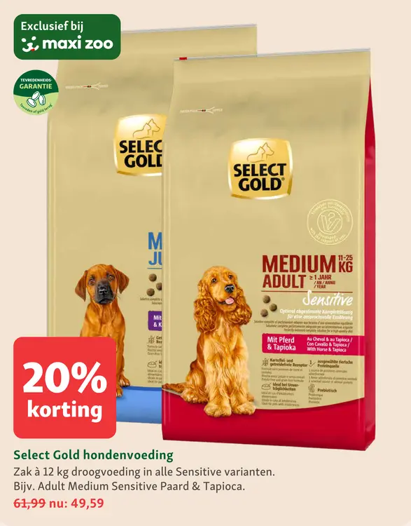 Aanbieding: Select Gold hondenvoeding