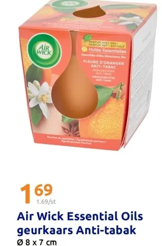 Promotie: Air Wick Essential Oils geurkaars Anti-tabak