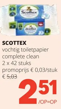 Aanbieding: vochtig toiletpapier complete clean