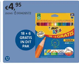 Aanbieding: Bic Kids Evolution 18+6 GRATIS