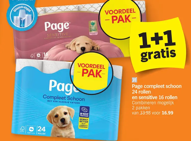 Promotie: Page compleet schoon en sensitive