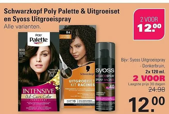 Aanbieding: Schwarzkopf Poly Palette & Uitgroeiset en Syo