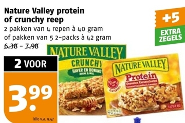 Aanbieding: Nature Valley protein of crunchy reep