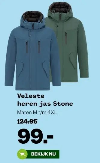 Aanbieding: Veleste heren jas Stone