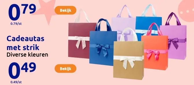 Aanbieding: Cadeautas met strik